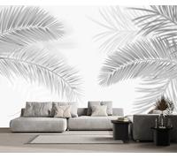 Papel Pintado Pared 3D Las Hojas Grises Y Blancas Vuelven A La Antigüedad Fotomurales 3D Papel Tapiz Moderno Murales Dormitorio -ZX28158-350x250cm