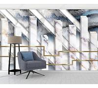 Papel Pintado Pared 3D Líneas De Mármol De Columnas De Piedra Fotomurales 3D Papel Tapiz Moderno Murales Dormitorio -ZX29613-250x175cm