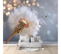 Papel Pintado Pared 3D Minimalista Botánico Semillas Puntos Luz Gris Grafito, Fotomural 250 x 175 cm Mural Fotográfico Moderno para Dormitorio, Salón y Fondo de TV, Decoración de Paredes Grande