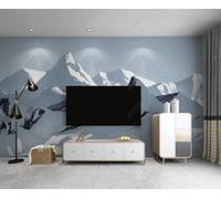 Papel Pintado Pared 3D Montañas Nevadas Abstractas Fotomurales 3D Papel Tapiz Moderno Murales Dormitorio -ZX08545-300x210cm