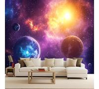 Papel Pintado Pared 3D Papel Espacio PlanetaTejido No Tejido 250x175 cm Sistema Solar Fotomurales 3D Tv Fondo Pared Dormitorio Murales Papel Tapiz Galaxia Moderno