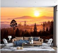 Papel Pintado Pared 3D Papel Tapiz Amanecer Sobre Las Montañas Entre Nubes Y Niebla Paisaje Natural Cambia La Canción Fotomurales Tv Fondo Pared Dormitorio Murales Papels Tapiz Moderno 450x356cm