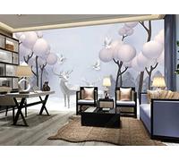 Papel Pintado Pared 3D Papel Tapiz Árbol Esférico Abstracto Fotomurales 3D Moderno Dormitorio Murales -KX34183, 250x175cm