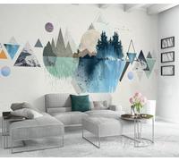Papel Pintado Pared 3D Papel Tapiz Geometría De La Personalidad Simple Fotomurales 3D Moderno Dormitorio Murales -KX12006, 450x280cm