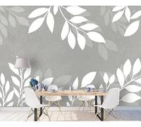 Papel Pintado Pared 3D Papel Tapiz Las Hojas Tropicales Vuelven A La Antigüedad Fotomurales 3D Moderno Dormitorio Murales -KX32946, 400x280cm