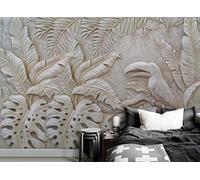 Papel Pintado Pared 3D Papel Tapiz Pájaro De La Selva En Relieve Fotomurales 3D Moderno Dormitorio Murales -KX32671, 250x175cm