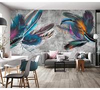 Papel Pintado Pared 3D Plumas Retro Fotomurales 3D Papel Tapiz Moderno Murales Dormitorio -ZX19701-430x300cm