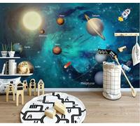 Papel Pintado Pared 3D Space Cosmos Children 'S Room Fotomurales 3D Papel Tapiz Moderno Murales Dormitorio -ZX10697-310x250cm