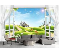 Papel Pintado Pared Castillo De Cuentos De Hadas 400x280cm Fotomurales Decorativos Pared Infantil 3D Murales Dormitorio Salon -MIWEI Wallpaper-ZXY-07406