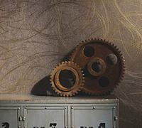 marburg Papel Pintado Pared Color Cobre, Color Bronce Motivos Geométricos Líneas Ideal para el Salón Fabricado en Alemania 10,05 x 0,70m - 53323