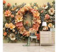 papel pintado pared dormitorio 250x420cm Rompecabezas De Flores De Colores O papel pintado muebles Lienzo artístico con efecto óleo, sin costuras, ideal para recibidor o despacho profesional EB24-357