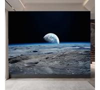 papel pintado pared dormitorio 400x280cm Tierra Extraterrestre papel pintado armario Cuadro mural en lienzo sin costura, con efecto artístico, para fondo de cama o cabecera EB24-10323