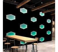 papel pintado pared dormitorio 500x280cm Geometría Del Rombo Verde papel pintado geometrico Decoración mural sin uniones visibles, lienzo de óleo, para espacio abierto o loft EB24-756