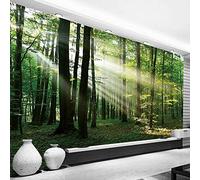 Papel Pintado Pared Dormitorio Papel Pintado Mural Bosque Verde Sol Paisaje Árbol Papel Pintado Para Dormitorio Sala De Estar 150 × 105 Cm Mural De Pared Grande De Paisaje Natural No Tejido Para F