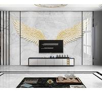 Papel Pintado Pared Estampado De Piedra De Alas De Ángel Abstractas 200x140cm Fotomurales Decorativos Pared Infantil 3D Murales Dormitorio Salon -MIWEI Wallpaper-ZXY-35102