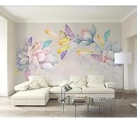 Papel Pintado Pared Flores Y Pájaros De Acuarela 310x250cm Fotomurales Decorativos Pared Infantil 3D Murales Dormitorio Salon -MIWEI Wallpaper-ZXY-40415
