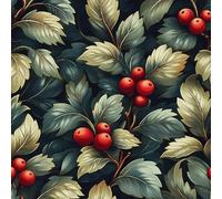 Papel Pintado Pared Fruto Rojo Hojas Verdes. Papel Pared Retro Flores Mural Autoadhesivo 44x300 cm Vinilo Adhesivo Muebles Autoadhesivo Papeles Pintados Dormitorio Baño