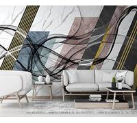 Papel Pintado Pared Geometría Abstracta De La Textura Del Mármol 310x250cm Fotomurales Decorativos Pared Infantil 3D Murales Dormitorio Salon -MIWEI Wallpaper-ZXY-41936