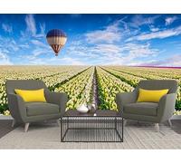 Papel Pintado Pared Globo Aerostático De Tulipanes Huahai 250x175cm Fotomurales Decorativos Pared Infantil 3D Murales Dormitorio Salon -MIWEI Wallpaper-ZXY-39045