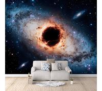 papel pintado pared infantil 350x260cm Planetas Galácticos Coloridos papel pintado ladrillo Lienzo mural 3D sin costura visible, perfecto para pasillo o zona de lectura EB24-3616