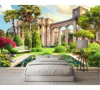 Papel Pintado Pared Jardín De Columnas Romanas 250x175cm Fotomurales Decorativos Pared Infantil 3D Murales Dormitorio Salon -MIWEI Wallpaper-ZXY-31161