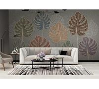 Papel Pintado Pared Las Hojas De Las Plantas Tropicales Vuelven A La Antigüedad 450x300cm Fotomurales Decorativos Pared Infantil 3D Murales Dormitorio Salon -MIWEI Wallpaper-ZXY-44127