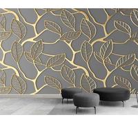 Papel Pintado Pared Las Hojas Doradas Vuelven A La Antigüedad 310x250cm Fotomurales Decorativos Pared Infantil 3D Murales Dormitorio Salon -MIWEI Wallpaper-ZXY-27779