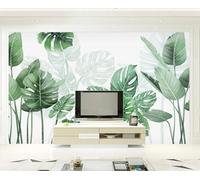 Papel Pintado Pared Las Plantas Verdes Acuarelas Son Frescas 300x210cm Fotomurales Decorativos Pared Infantil 3D Murales Dormitorio Salon -MIWEI Wallpaper-ZXY-33574