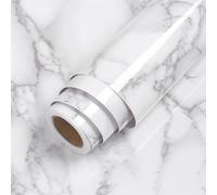 Papel pintado pared Marble Vinyl Film Self Adhesive Wallpaper for Bathroom Kitchen Cupboard Countertops Contact Paper PVC Waterproof Wall Stickers para Decoración(Marble Light Grey,2mx60cm)