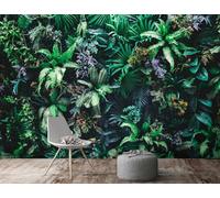 Papel Pintado Pared Moderno Hojas de vegetación, 400 x 280 cm Fotomurales Decorativos Pared Decorativos Murales Fotográfico Moderno Decoración de Paredes
