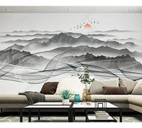 Papel Pintado Pared Montañas Abstractas Y Aves De Humo De Agua 300x210cm Fotomurales Decorativos Pared Infantil 3D Murales Dormitorio Salon -MIWEI Wallpaper-ZXY-32728