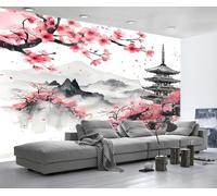 Papel Pintado Pared Montañas De Flores Rosas 200x140cm Mural Infantil Fotomurales 3D Papel Tapiz Decorativos -ZXCHEE-MZ04151