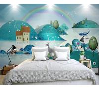 Papel Pintado Pared Montañas Y Agua 310x250cm Fotomurales Decorativos Pared Infantil 3D Murales Dormitorio Salon -MIWEI Wallpaper-ZXY-35690