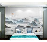 Papel Pintado Pared Montañas Y Agua De Dali 400x280cm Fotomurales Decorativos Pared Infantil 3D Murales Dormitorio Salon -MIWEI Wallpaper-ZXY-29888