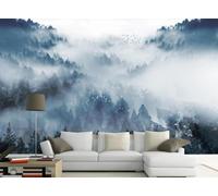Papel Pintado Pared Montañas Y Bosques Acuáticos 400x280cm Fotomurales Decorativos Pared Infantil 3D Murales Dormitorio Salon -MIWEI Wallpaper-ZXY-06965