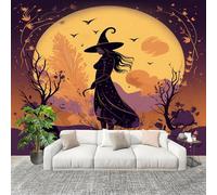Papel Pintado Pared Panorámico 200x140 cm Animados Cuentos de Hadas Magia Halloween Papel Pintado Tejido no Tejido NiñO Fotomurales para Salón, Adulto Habitación de Niños, Estudio Decoración