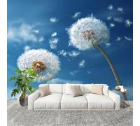 Papel Pintado Pared Panorámico 350x256 cm 3d Alta DefinicióN Diente de LeóN Papel Pintado Tejido no Tejido Planta Fotomurales para Salón, Adulto Habitación de Niños, Estudio Decoración