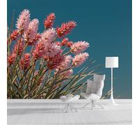 Papel Pintado Pared Panorámico Fotomurales Hierba Salvaje De Cielo Azul Pintura Plantas Naturales Sala De Estar Dormitorio 450X300Cm Murales De Pared Papel Pared