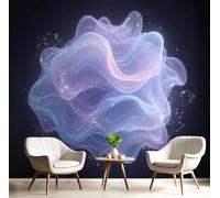Papel Pintado Pared Panorámico Fotomurales Onda Elemental Pintura Abstracto 3D Sala De Estar Dormitorio 400X280Cm Murales De Pared Papel Pared