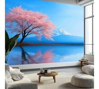 Papel Pintado Pared Panorámico Monte Fuji Cerezos, Fotomurales No Tejido, Estilo Fotográfico Murales Fotográfico, XXL Decoración de Paredes Póster, Para Salón Dormitorio 250 x 175 cm