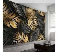 Papel Pintado Pared Panorámico Planta - 300 x 210 cm Gigante Papel pintado tejido no tejido, Lujo Hojas De Palma Póster Fotomurales Decoración Para Salón Dormitorio