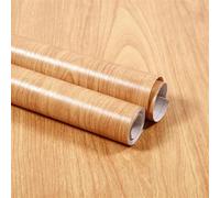 Papel pintado pared Papel tapiz autoadhesivo con vetas de madera, papel contacto impermeable, for renovación muebles cocina y sala estar, PVC despegable pegable para Decoración(Phoebe,40cm x 3.0m)