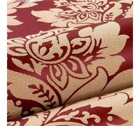 Papel Pintado Pared Papel tapiz de damasco en relieve 3D for dormitorio, sala estar, papel con textura y estampado floral, decoración del hogar para Mueble