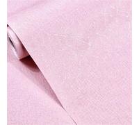 Papel Pintado Pared Papel tapiz de seda negra en relieve, autoadhesivo, de vinilo extraíble, impermeable, for decoración de muebles(Pink,10mx45cm)