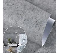 Papel pintado pared Papel tapiz gris cemento, papel autoadhesivo impermeable de vinilo, Contacto for encimera, renovación muebles baño y cocina para Decoración(High-grade grey,60x500cm)