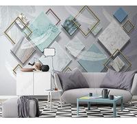 Papel Pintado Pared Plumas Blancas Geométricas 300x210cm Fotomurales Decorativos Pared Infantil 3D Murales Dormitorio Salon -MIWEI Wallpaper-ZXY-34510