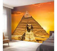 Papel Pintado Pared Ruinas De Civilizaciones Antiguas Pirámides, Color Naranja Mural Autoadhesivo 250 x 175 cm（WxH Adhesivo Muebles Autoadhesivo Papeles Pintados Baño para Salón Pasillo