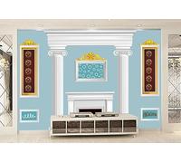 Papel Pintado Pared Tallado En Columnas Blancas 400x280cm Fotomurales Decorativos Pared Infantil 3D Murales Dormitorio Salon -MIWEI Wallpaper-ZXY-24857