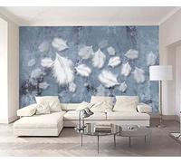 Papel Pintado Pared Textura De Plumas Blancas 400x255cm Fotomurales Decorativos Pared Infantil 3D Murales Dormitorio Salon -MIWEI Wallpaper-ZXY-00601