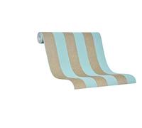 Papel Pintado Pared Verde - Rayas - La Veneziana IV de Marburg - Fabricado en Alemania - 10,05 x 0,53m - 31326